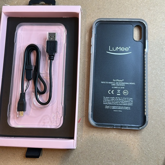 LuMee duo INSTAFAME Lighted Sparkly Case iPhone Xs Max - Picture 6 of 6